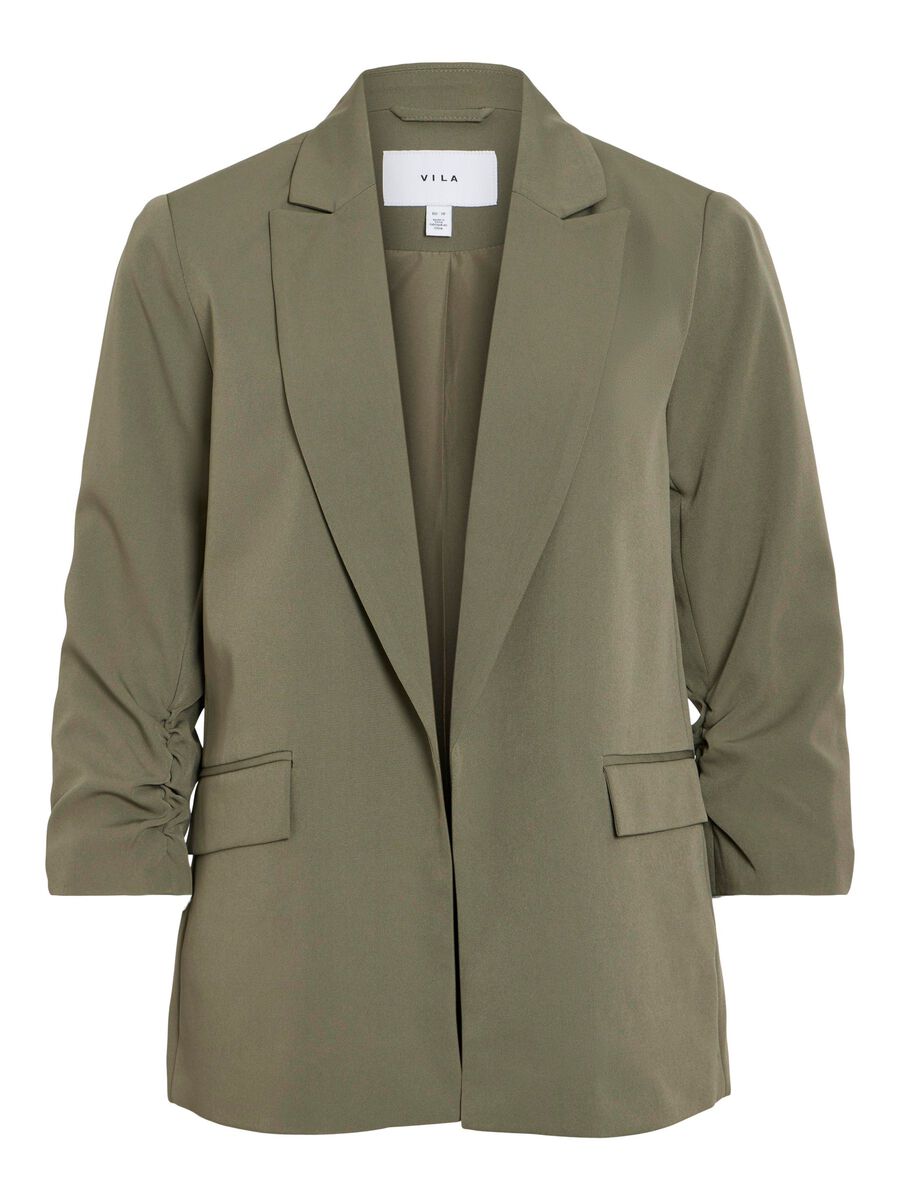 VILA 3/4-SLEEVED BLAZER, Dusty Olive, highres - 14109496_DustyOlive_001.jpg