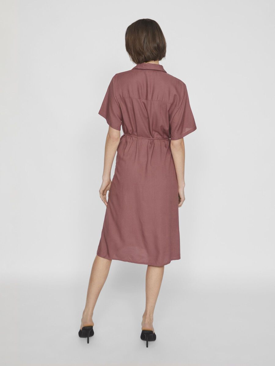 VILA VIRAGNA SHORT SLEEVED  SHIRT DRESS, Rose Brown, highres - 14103249_RoseBrown_004.jpg