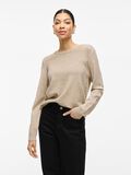 VILA VIRIL ROUND NECK KNITTED PULLOVER, Natural Melange, highres - 14054177_NaturalMelange_003.jpg