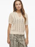 VILA SHORT SLEEVED KNITTED TOP, Birch, highres - 14103437_Birch_007.jpg