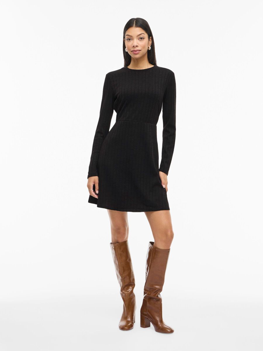 Product carousel image - VISEWI ILGOS RANKOVĖS TRUMPA SUKNELĖ, Black | 1