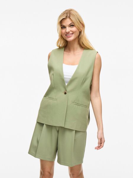 VILA VIPINIEMA TAILORED GILET, Sage, highres - 14104568_Sage_003.jpg