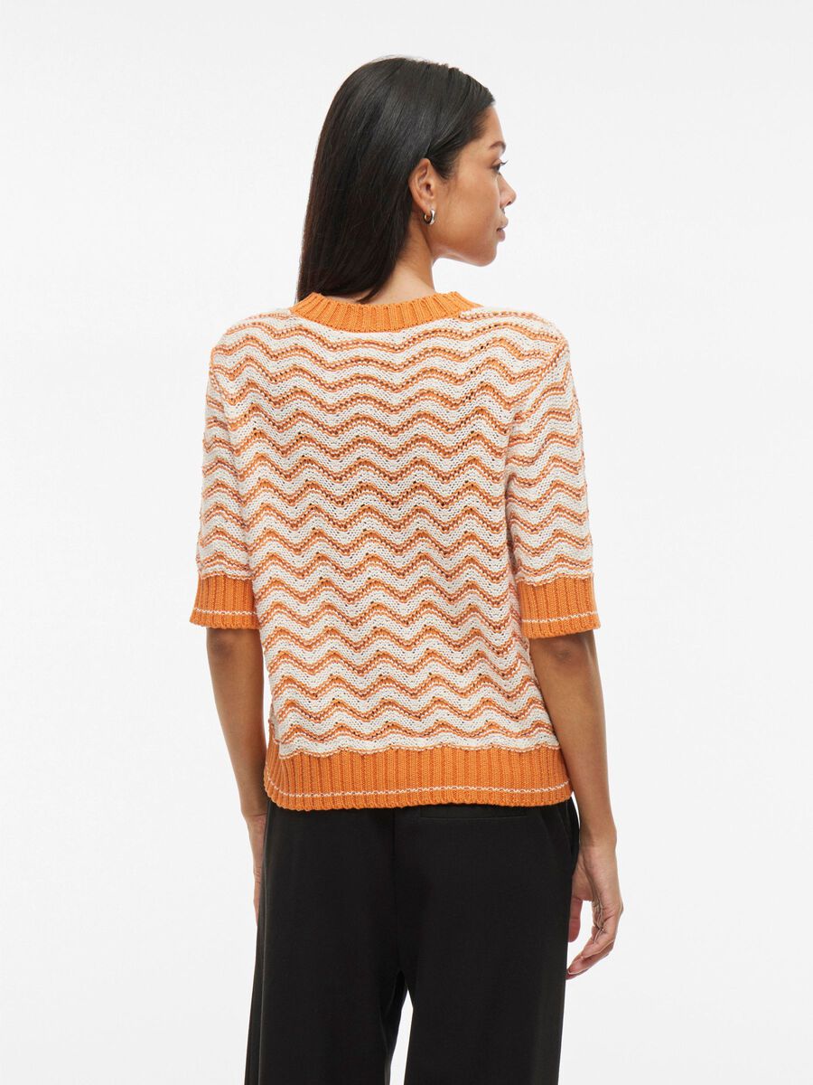 VILA SHORT SLEEVED KNITTED CARDIGAN, Golden Ochre, highres - 14104632_GoldenOchre_1164057_004.jpg
