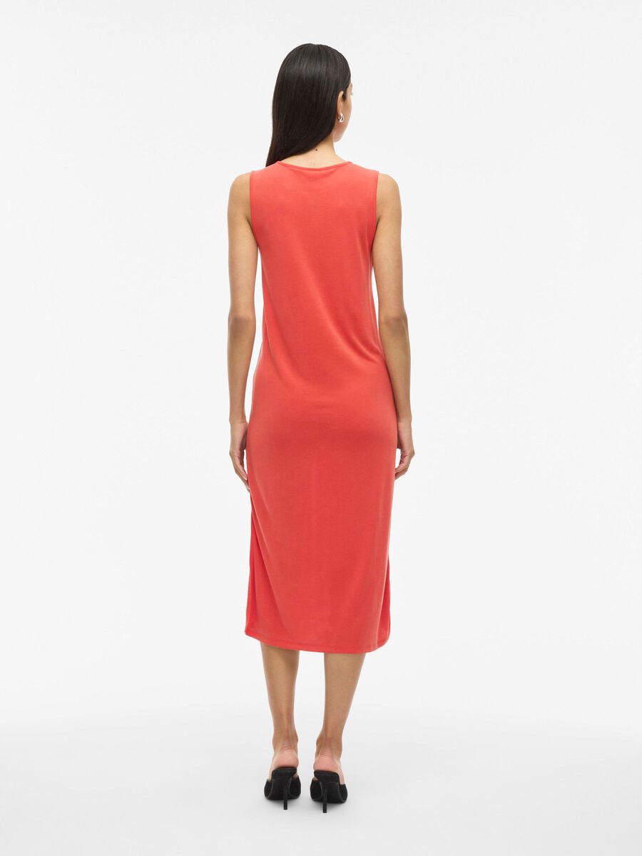 VILA SLEEVELESS MIDI DRESS, Aurora Red, highres - 14101675_AuroraRed_004.jpg