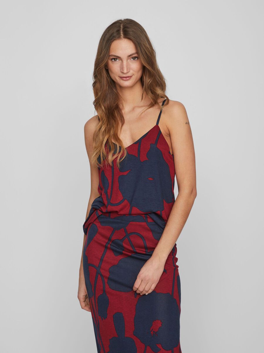 Vila V-NECK CAMI, Rhubarb, highres - 14087231_Rhubarb_1038850_003.jpg