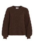 Vila CABLE KNITTED PULLOVER, Shaved Chocolate, highres - 14087544_ShavedChocolate_1040400_001.jpg