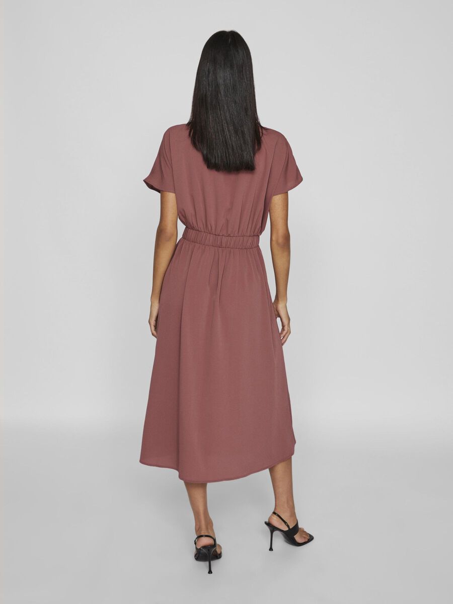 VILA SHORT SLEEVED MIDI DRESS, Rose Brown, highres - 14103262_RoseBrown_004.jpg