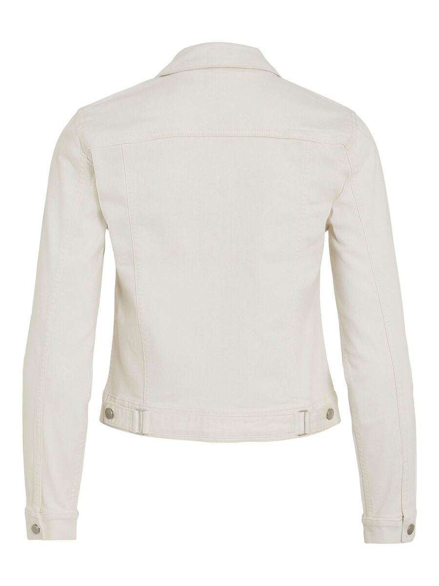 VILA BUTTONED DENIM JACKET, Cloud Dancer, highres - 14100692_CloudDancer_002.jpg