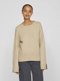 VILA ROUND NECK  KNITTED PULLOVER, Natural Melange, highres - 14103883_NaturalMelange_003.jpg