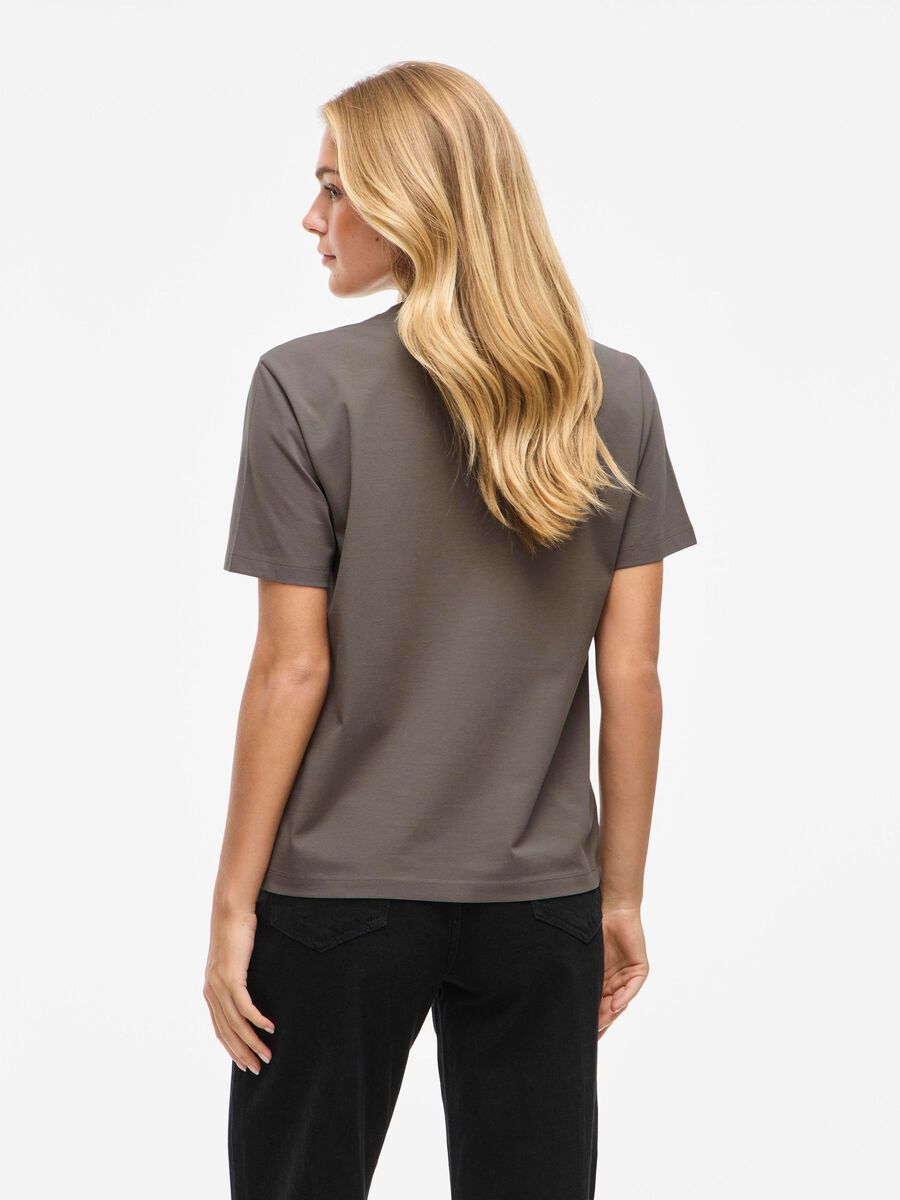 VILA VINORA RUND HALS T-SHIRT, Falcon, highres - 14103448_Falcon_004.jpg