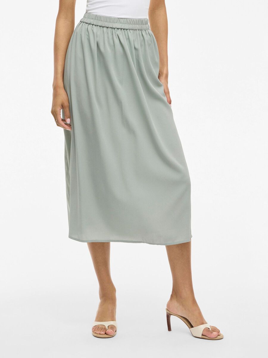 VILA TAILLE HAUTE JUPE MI-LONGUE, Green Milieu, highres - 14109688_GreenMilieu_003.jpg
