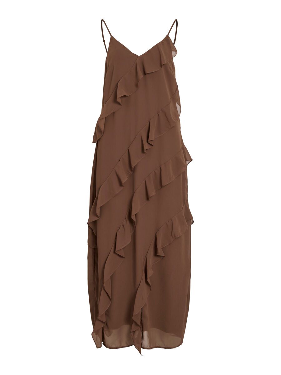 VILA VIROMAINE STRAP MAXI DRESS, Pinecone, highres - 14113927_Pinecone_001.jpg