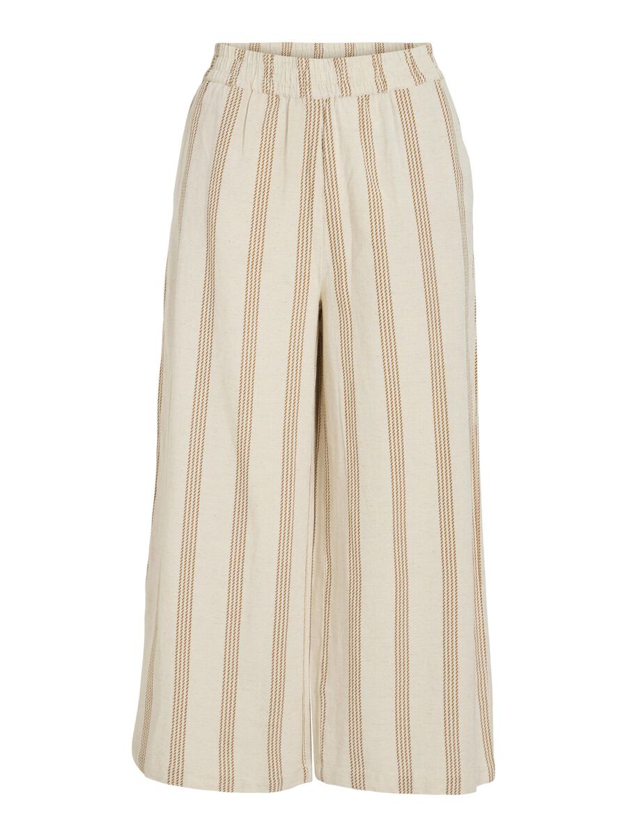 VILA TAILLE HAUTE PANTALON RACCOURCI, Super Light Natural Melan, highres - 14105081_SuperLightNaturalMelan_1191668_001.jpg