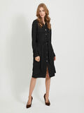 Vila TIE WAIST MIDI SHIRT DRESS, Black, highres - 14058514_Black_003.jpg