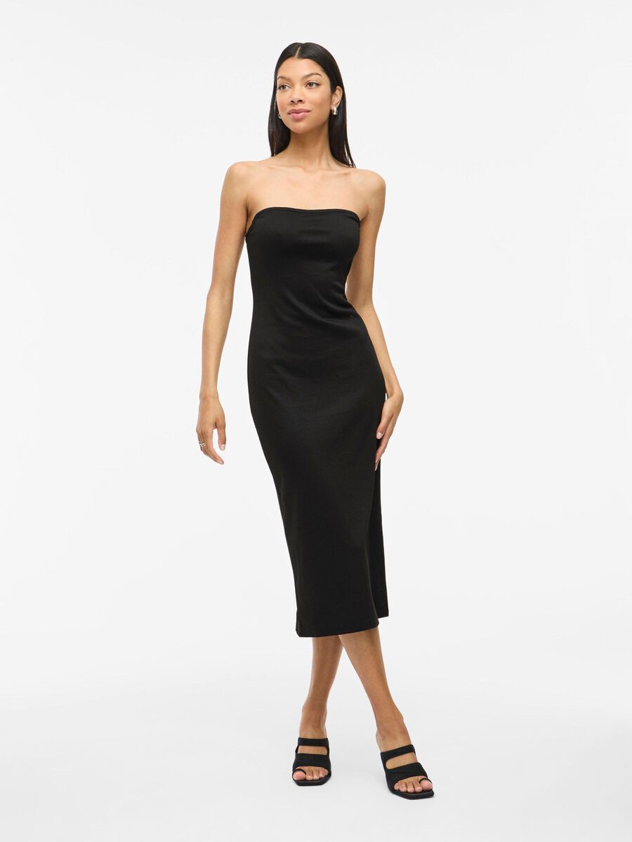 VILA VININNY TUBE MIDI DRESS, Black, highres - 14112713_Black_003.jpg