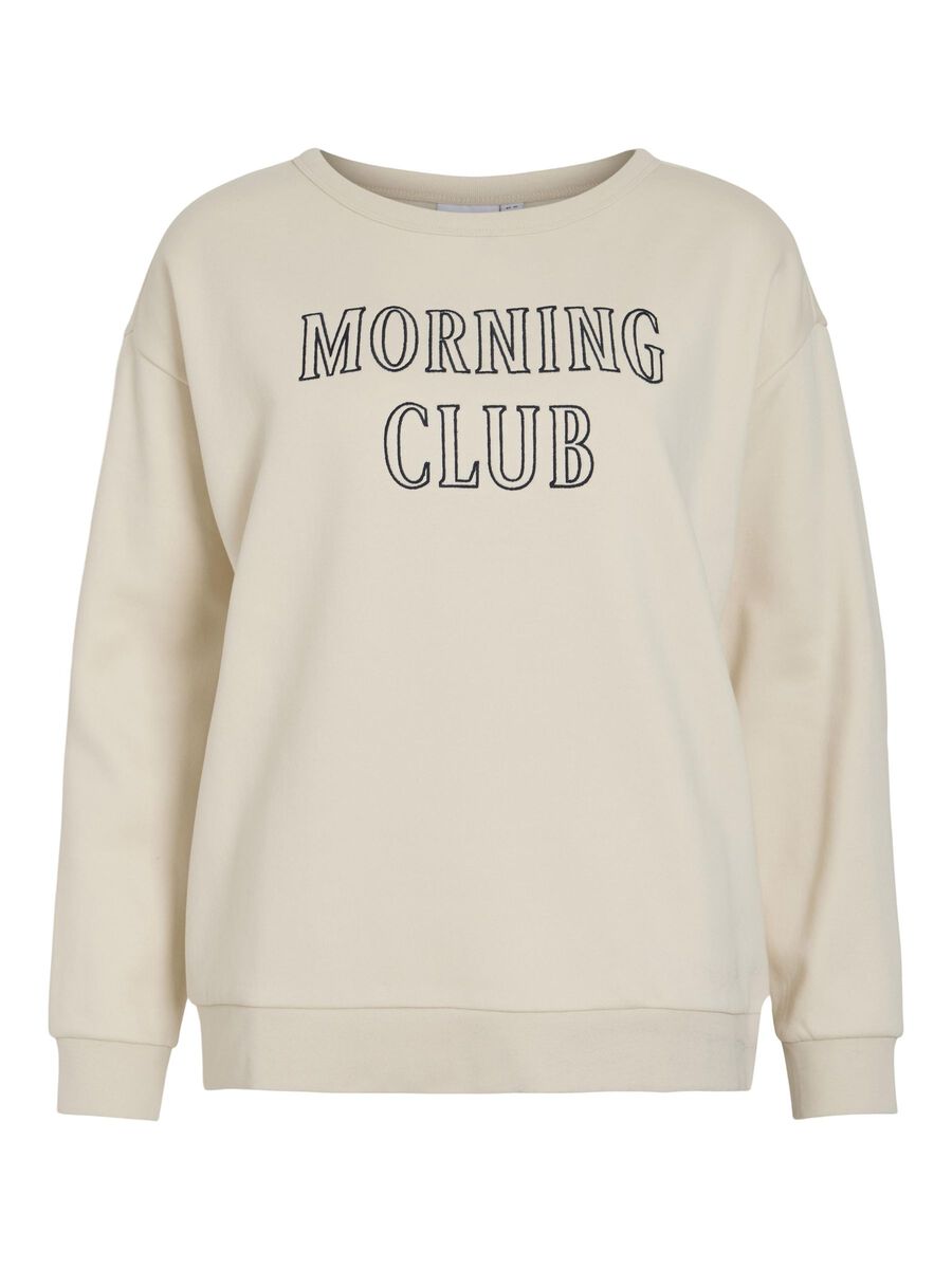 VILA ROUND NECK LONG SLEEVED SWEATSHIRT, Birch, highres - 14104009_Birch_1161274_001.jpg