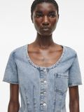 VILA DENIM TOP MED KORTE ÆRMER, Light Blue Denim, highres - 14105765_LightBlueDenim_007.jpg