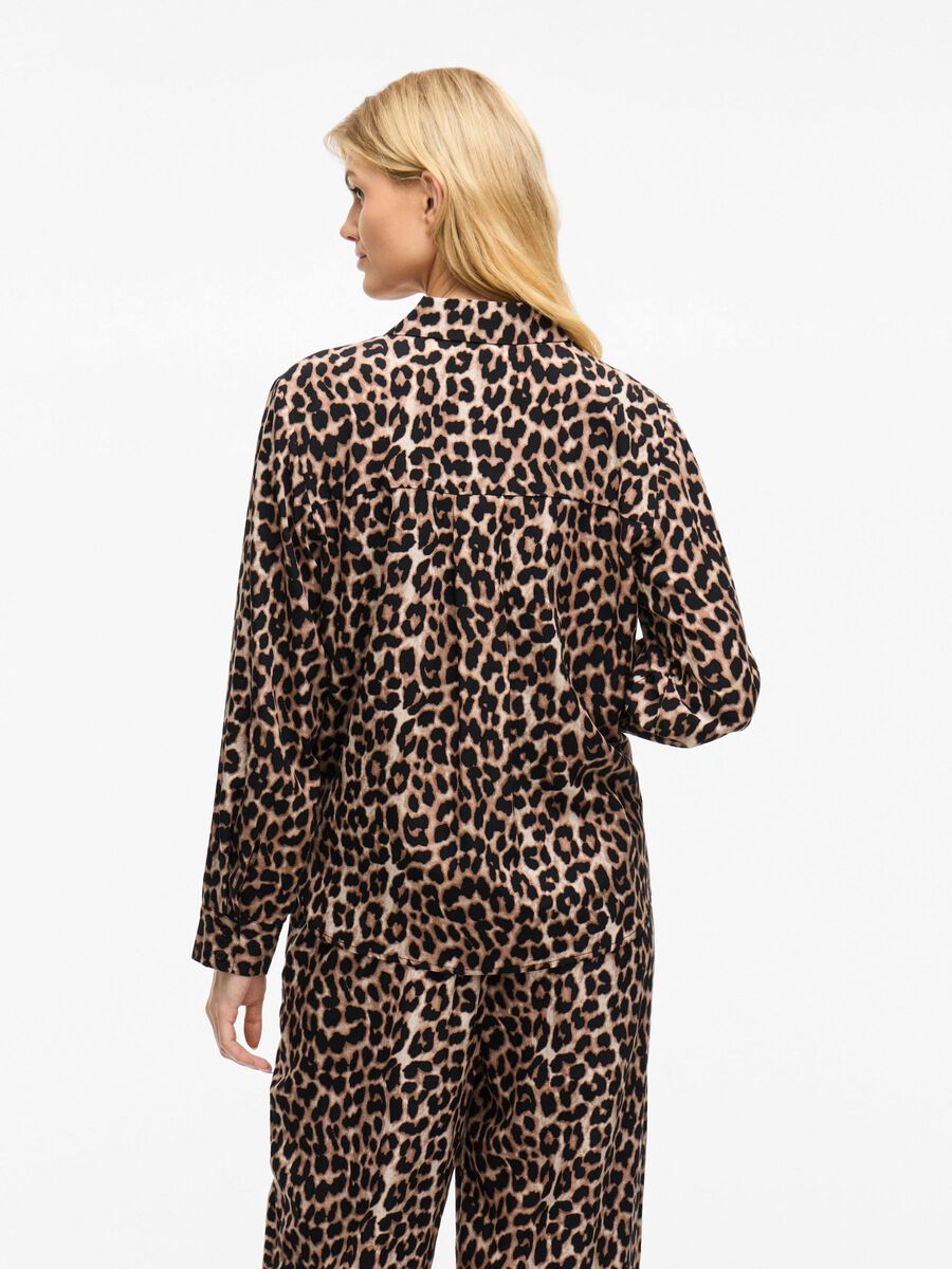 VILA VILIOPANA LEOPARD PRINT SHIRT, Brazzilian Sand, highres - 14105563_BrazzilianSand_1174577_004.jpg