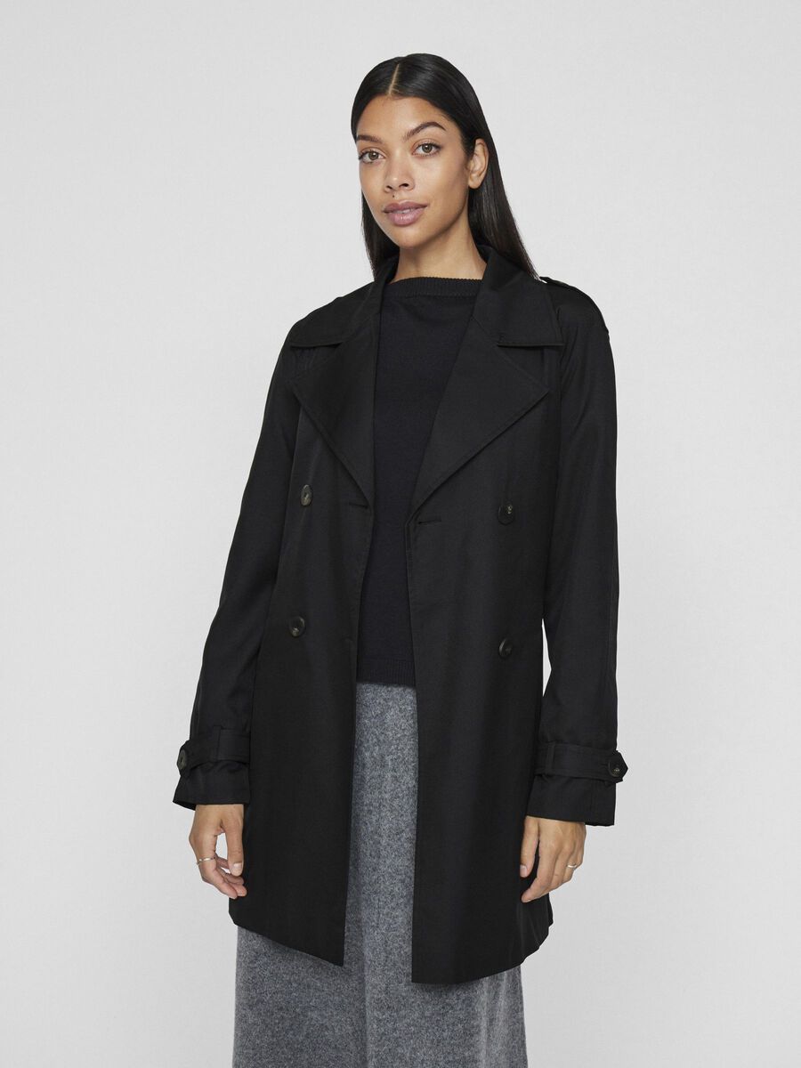 VILA BELTED TRENCHCOAT, Black, highres - 14107537_Black_003.jpg
