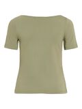 VILA BÅTRINGAD KORTÄRMAD TOPP, Oil Green, highres - 14109694_OilGreen_002.jpg