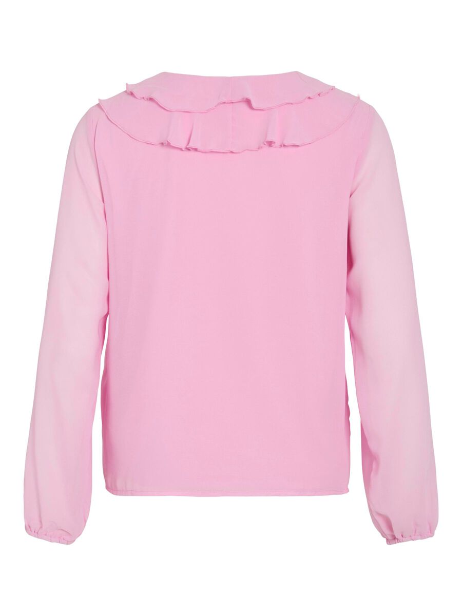 VILA VIANE VOLANG LÅNGÄRMAD TOPP, Bonbon, highres - 14114604_Bonbon_002.jpg