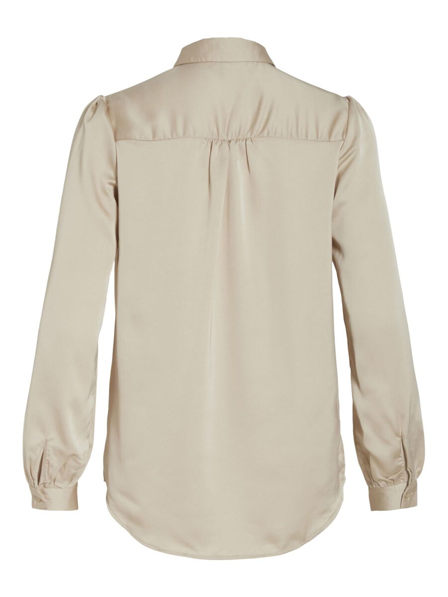 VILA VIELLETTE LONG SLEEVED SHIRT, Cement, highres - 14063320_Cement_002.jpg