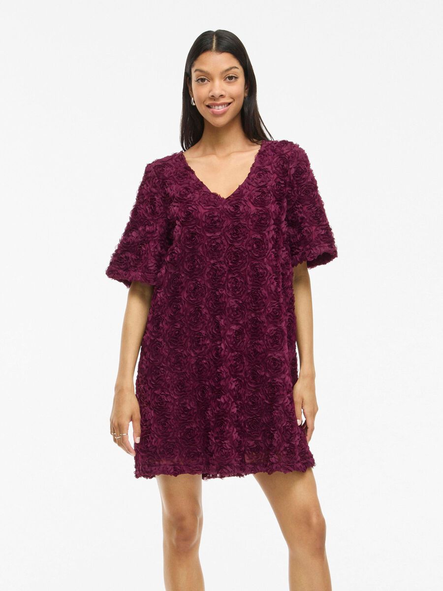VILA VISOPHIA SHORT SLEEVED VESTITO CORTO, Fig, highres - 14112240_Fig_003.jpg