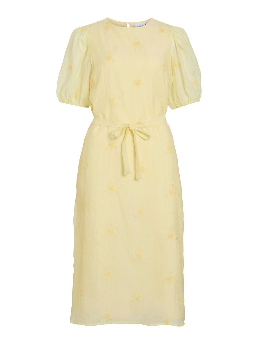 VILA VIHILMA SHORT SLEEVED MIDI DRESS, Pale Banana, highres - 14112260_PaleBanana_1235670_001.jpg