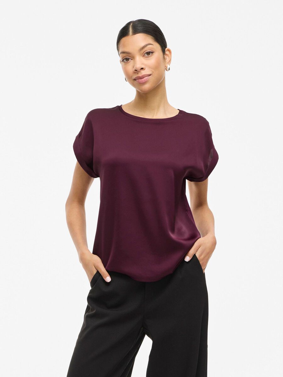 VILA VIELLETTE SHORT SLEEVED TOP, Fig, highres - 14059563_Fig_003.jpg