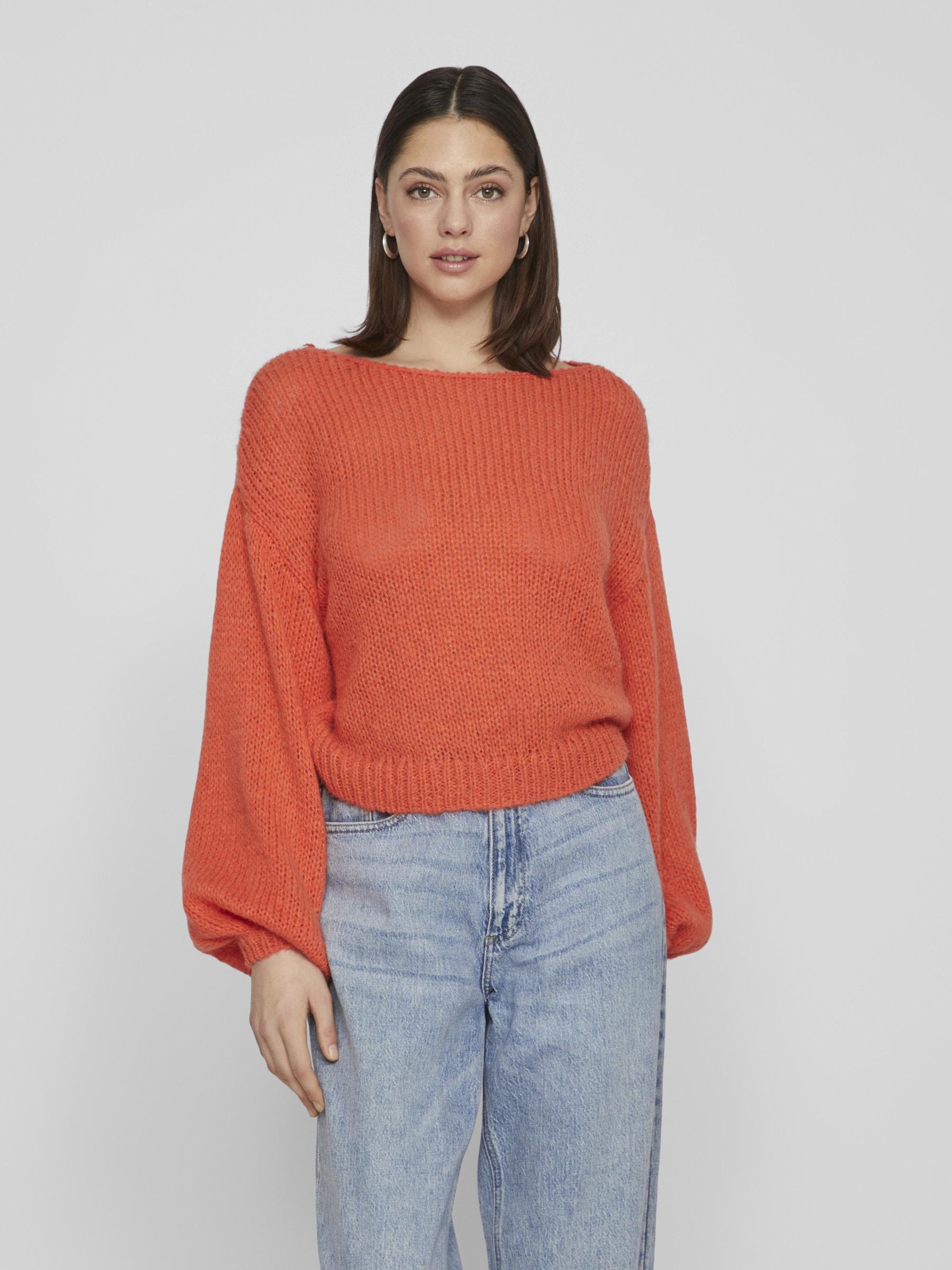 Balloon sleeve cheap knit jumper