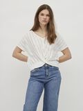 Vila V-NECK SHORT SLEEVED TOP, Cloud Dancer, highres - 14079908_CloudDancer_003.jpg