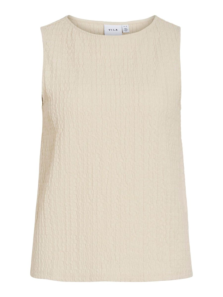 VILA VIROMIRA ROUND NECK SLEEVELESS TOP, Birch, highres - 14106691_Birch_001.jpg