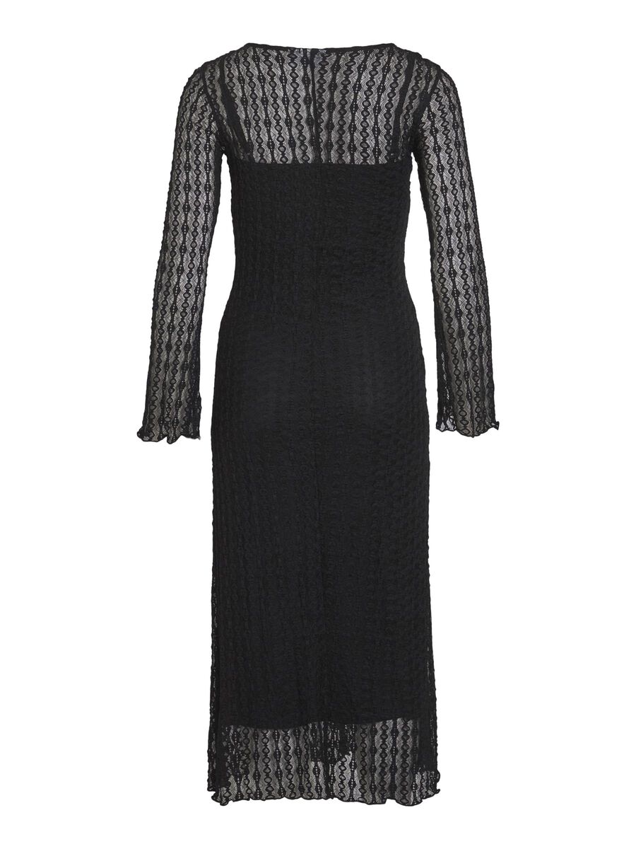 VILA À MANCHES LONGUES ROBE MI-LONGUE, Black, highres - 14108865_Black_002.jpg