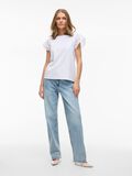 VILA RONDE HALS TOP MET KORTE MOUWEN, Bright White, highres - 14107292_BrightWhite_005.jpg
