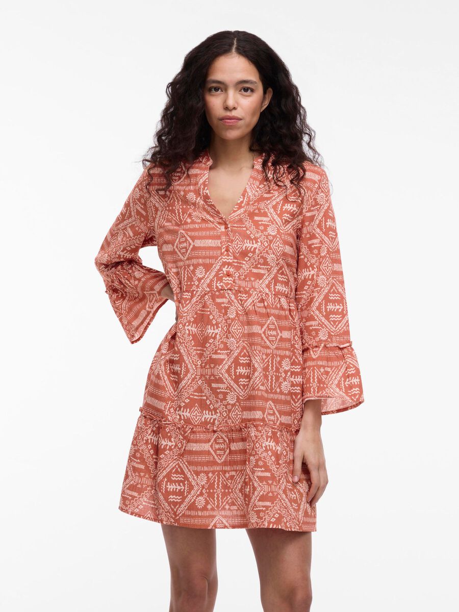 VILA VIETNA - MANCHES 3/4 ROBE COURTE, Ginger Spice, highres - 14110947_GingerSpice_1225506_003.jpg