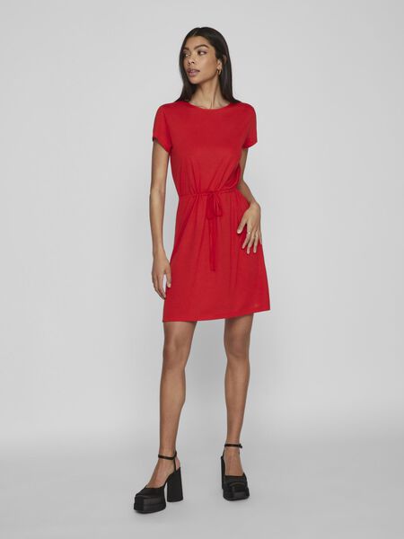 Vila TIE WAIST SHORT DRESS, Flame Scarlet, highres - 14085170_FlameScarlet_003.jpg
