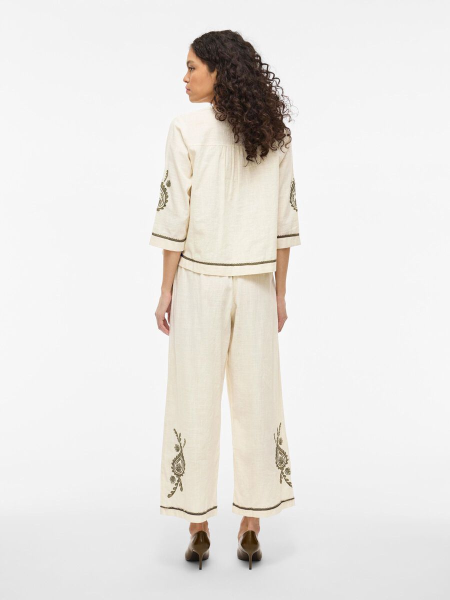VILA HIGH WAIST WIDE-LEG TROUSERS, Birch, highres - 14105755_Birch_1175749_004.jpg
