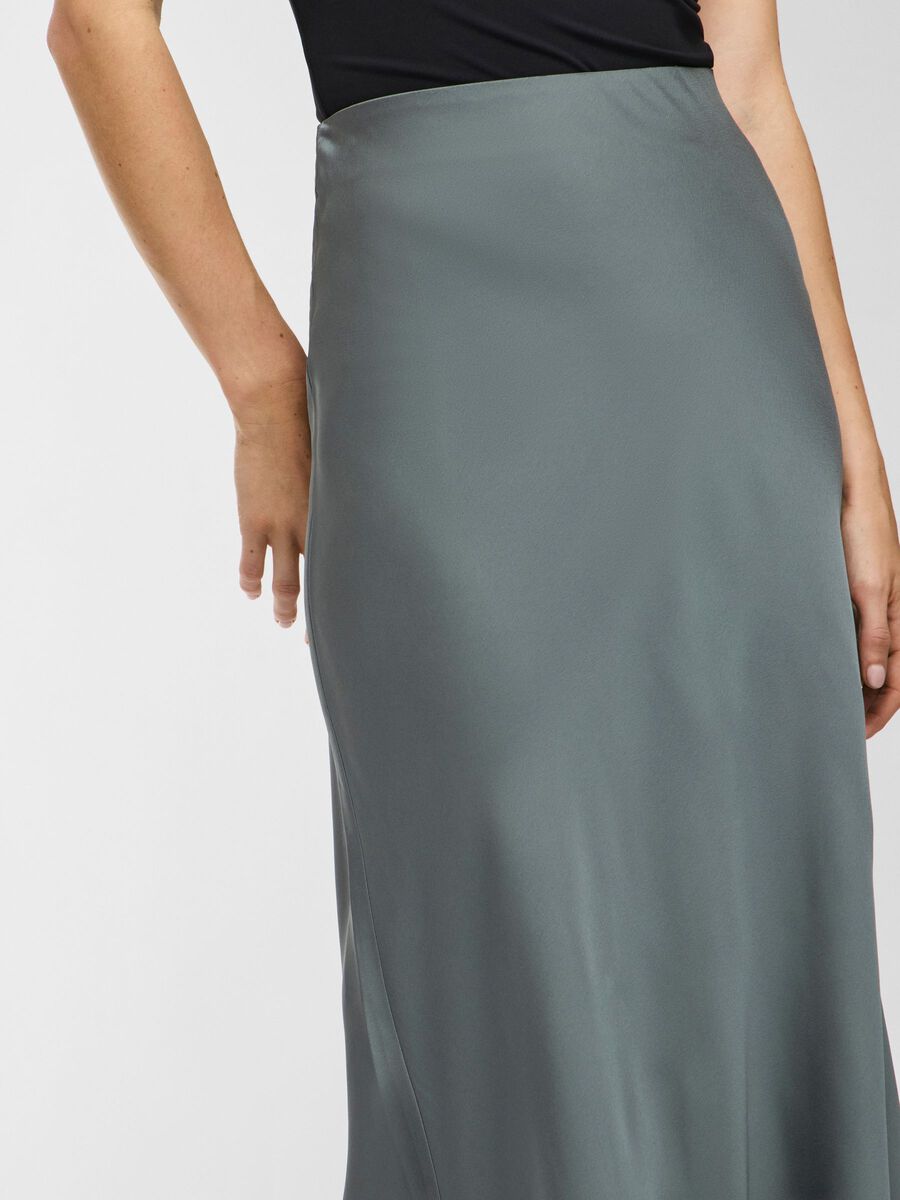 Carousel image - VIELLETTE HIGH WAIST MIDI SKIRT, Balsam Green | 3
