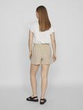 VILA HIGH WAIST COTTON SHORTS, Feather Gray, highres - 14089489_FeatherGray_004.jpg