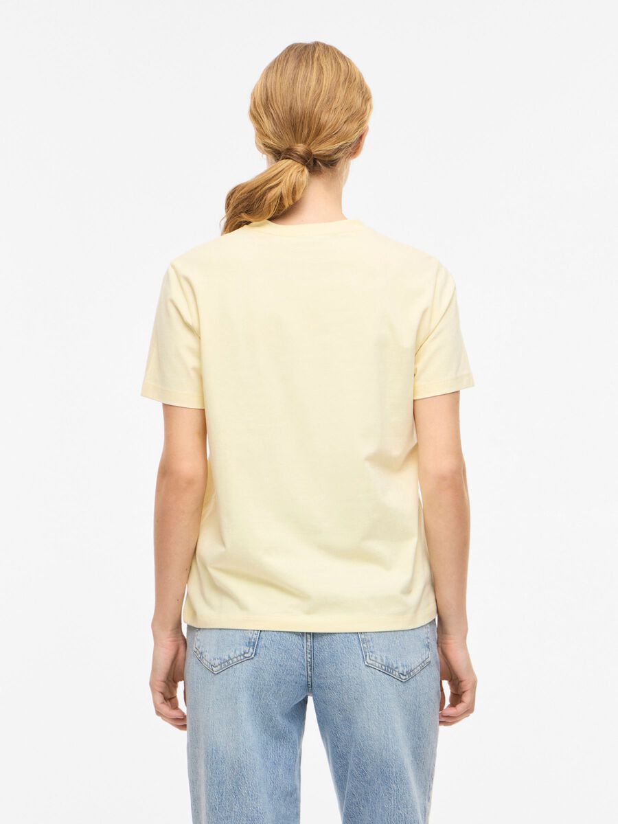 Product carousel image - VINORA ROUND NECK T-SHIRT, Pastel Yellow | 2