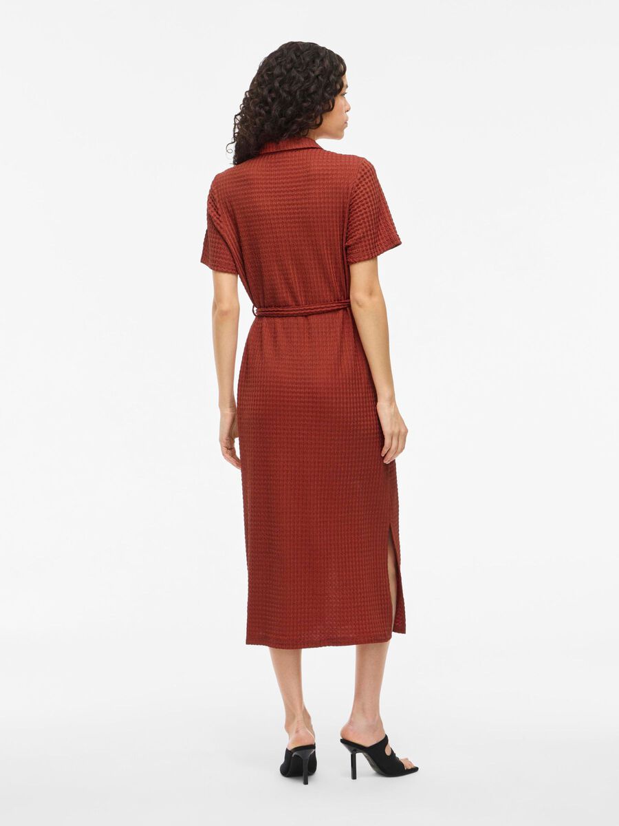 VILA VIGRY MIDI SHIRT DRESS, Red Ochre, highres - 14111228_RedOchre_004.jpg