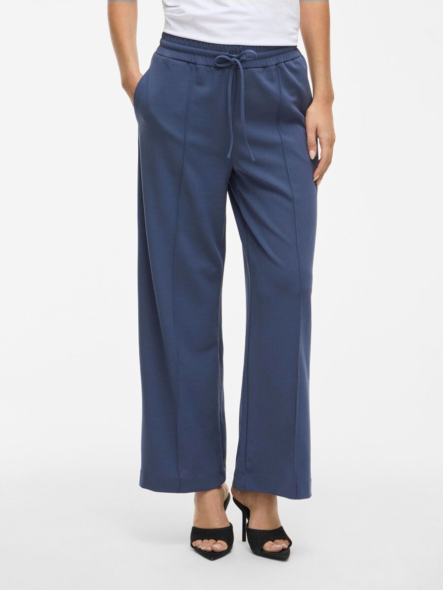 VILA VICLUA HIGH WAISTED WIDE-LEG TROUSERS, Vintage Indigo, highres - 14095436_VintageIndigo_003.jpg
