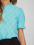 Vila EMBROIDERED SHORT SLEEVED TOP, Capri, highres - 14070251_Capri_007.jpg