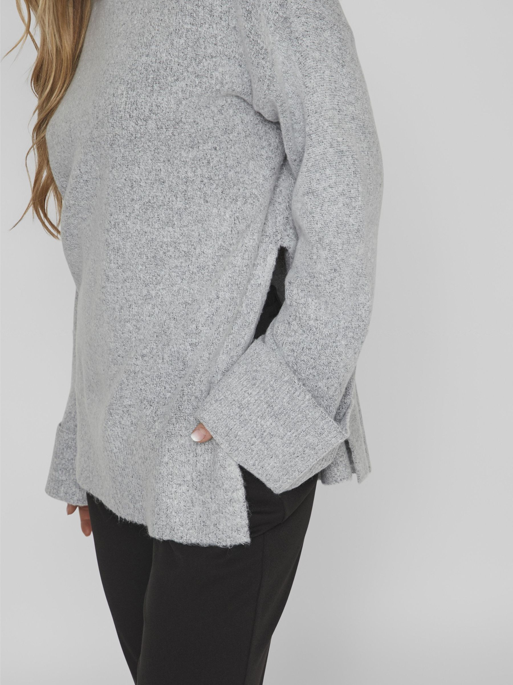TURTLENECK KNITTED PULLOVER Grey VILA