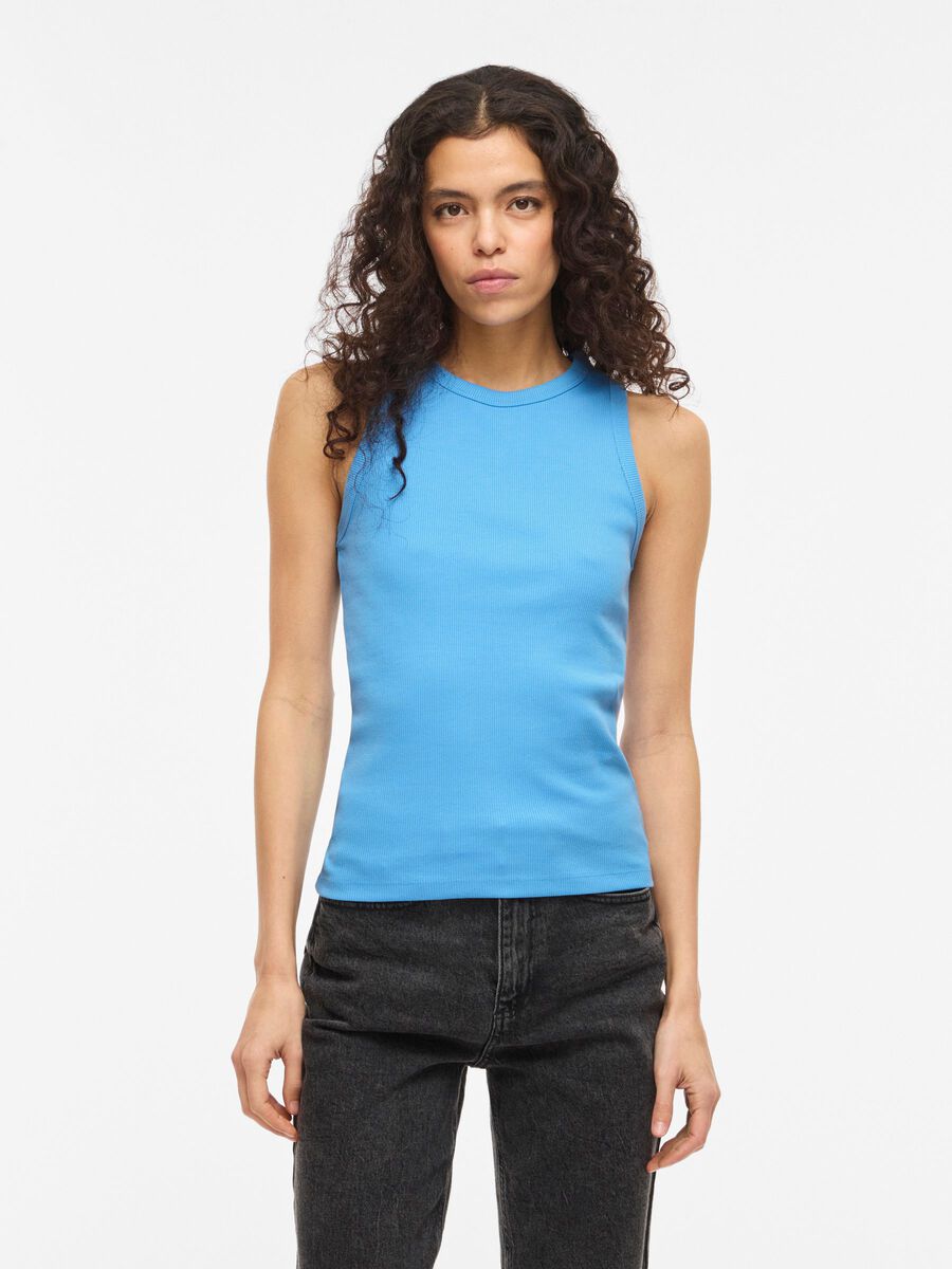 Product carousel image - VISOLA ROUND NECK SLEEVELESS TOP, All Aboard | 1