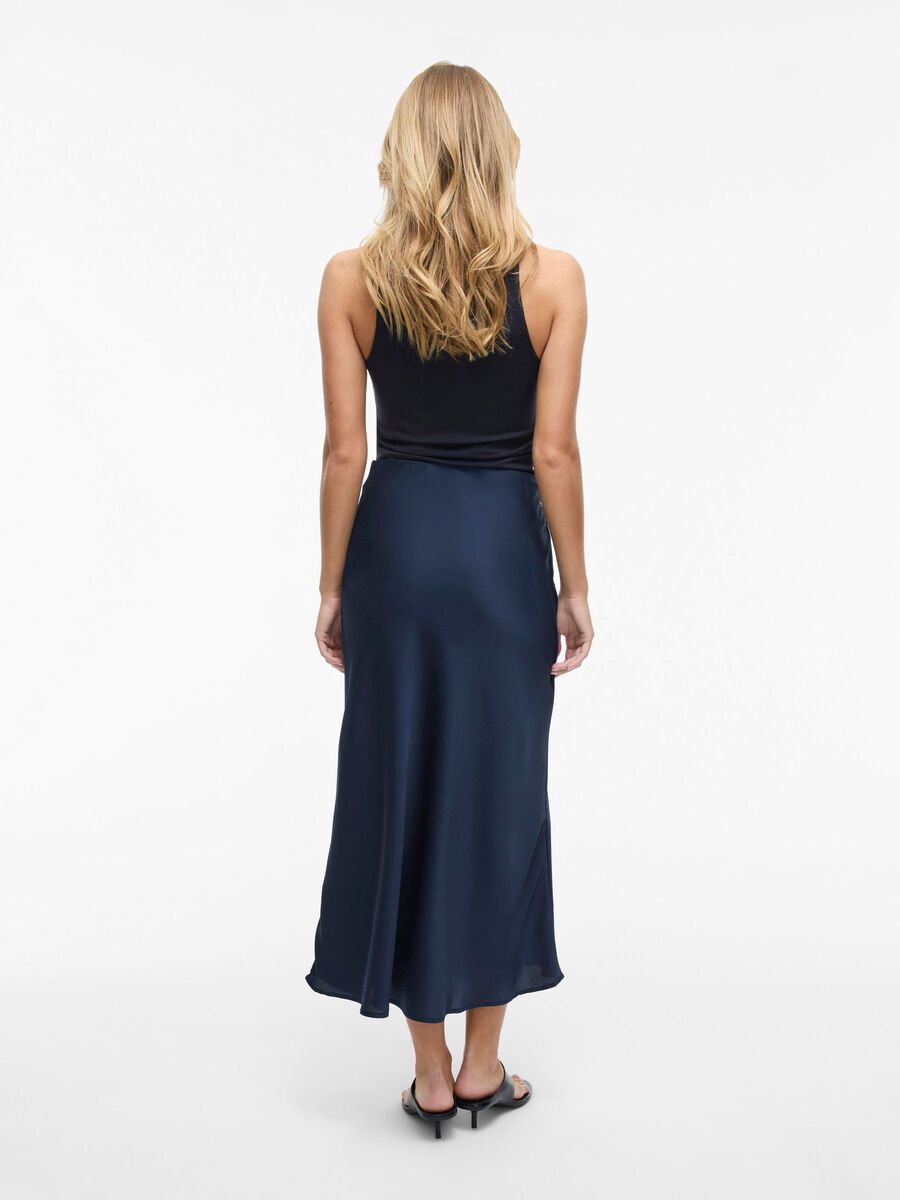 VILA VIELLETTE - TAILLE HAUTE JUPE MI-LONGUE, Navy Blazer, highres - 14084182_NavyBlazer_004.jpg