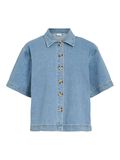 VILA VIHIMLA SHORT SLEEVED CAMICIA DI JEANS, Light Blue Denim, highres - 14112086_LightBlueDenim_001.jpg