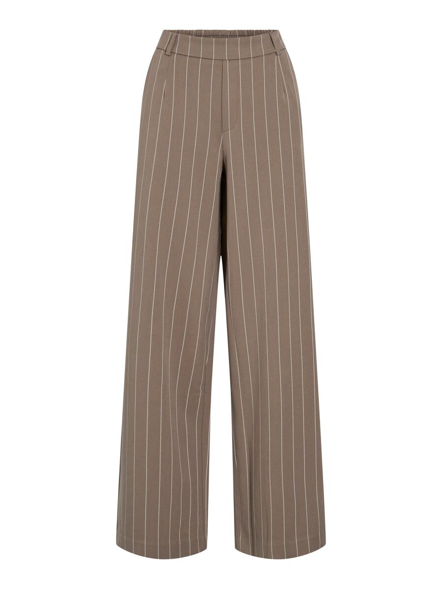 VILA PINSTRIPE HIGH WAISTED TROUSERS, Falcon, highres - 14089556_Falcon_1229323_001.jpg