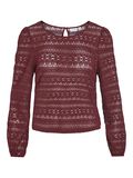 VILA ROUND NECK LONG SLEEVED TOP, Cabernet, highres - 14095731_Cabernet_001.jpg