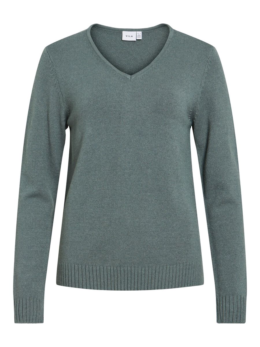 Product carousel image - VIRIL V-AUSSCHNITT STRICKPULLOVER, Balsam Green | 1